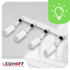 Lampa sufitowa LED biała Oprawa żarówki 4x GU10 SPOT Kinkiet do pokoju aluminiowy reflektor ścienny do salonu, 35 W na