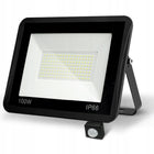 Mocny halogen LED 100W naświetlacz z czujnikiem ruchu zmierzchu 9000lm slim reflektor lampa zewnętrzna IP66 6500K zimna