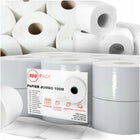 Papier Toaletowy Jumbo Aro-Pack 100m 12 Rolek 2W Celuloza Biały Miękki higieniczny, bez zapachu, 800 listków, do biura