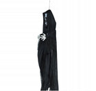 Interaktywny szkielet wiszący kościotrup 180cm światło dźwięk halloween figura kostucha, ozdoba na imprezę tematyczną