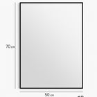 Lustro Prostokątne w Metalowej Czarnej Ramie Wiszące loft 50 x 70 cm zwierciadło dekoracyjne do salonu przedpokoju