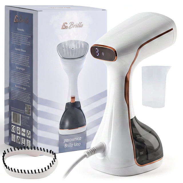 Parownica Do Ubrań mocna Żelazko Parowe steamer 2000W Brillo Uno 50g / MIN ręczny wygładzacz tkanin, pojemnik 320 ml, nagrzewanie 20 s