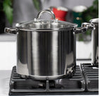 GARNEK TRADYCYJNY NIERDZEWNY STOCKPOT 8,5L WYSOKI GASTRO 24CM INDUKCJA GAZ do zup, bulionów, wywarów i makaronu