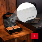 Opiekacz do kanapek toster sandwich grill gofrownica 3W1 duży mocny 1200 nominalna srebrny