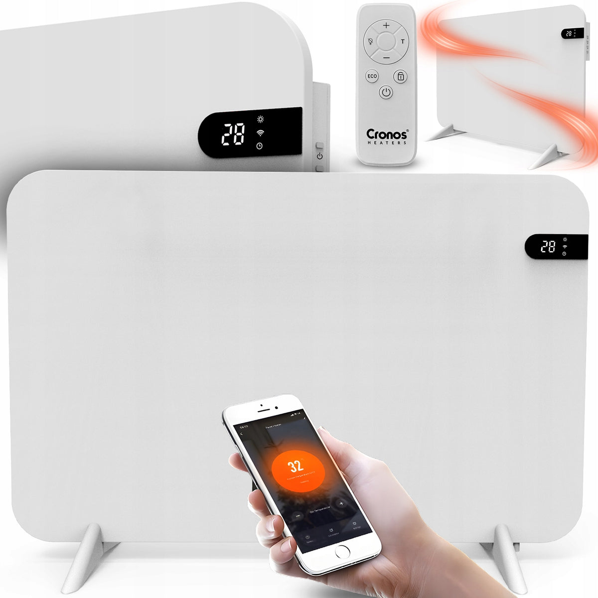 GRZEJNIK ELEKTRYCZNY NA PODCZERWIEŃ PANEL PROMIENNIK IR 450W WiFi NÓŻKI długofalowe 450 W