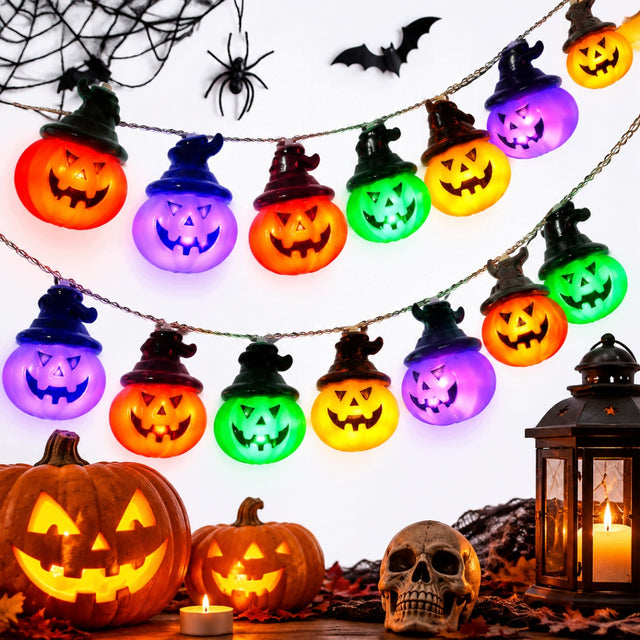 Girlanda świetlna lampki LED 3 M dynia jesień dekoracje ozdoba halloween łańcuch świecący, akcent na przyjęcie tematyczne