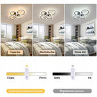 LAMPA SUFITOWA LED WISZĄCA CZARNA NOWOCZESNA DO SYPIALNI ŚCIEMNIANA + PILOT 58W żyrandol metalowy 6 punktów świetlnych