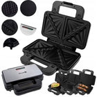 Opiekacz do kanapek tostów toster gofrownica grill sandwich 3W1 XL 1000W nominalna czarny