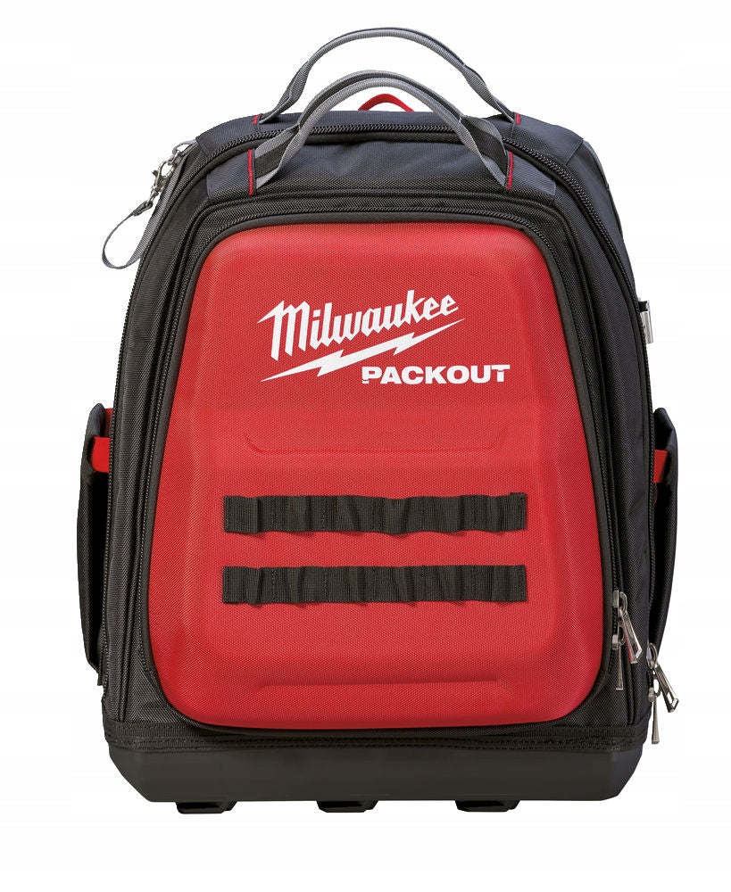 Milwaukee Packout plecak narzędziowy systemowy 4932471131 48 kieszeni torba monterska 48 l z przegródkami, podstawą i