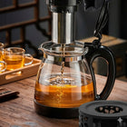 Zaparzacz do herbaty dzbanek szklany ze szkła 2000ml podgrzewacz zestaw zaparzacz dzbanek 2000 ml bezbarwny, czarny