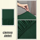 PRZEŚCIERADŁO JERSEY Z GUMKĄ 200x220 + 25 CM BOKI - KOLOR BUTELKOWA ZIELEŃ na materac do 24 cm, elastyczne okrycie łóżka