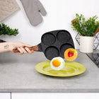 Patelnia GRANITOWA do jajek sadzonych na jajka placki naleśniki pancakes kwadratowa 19 cm, na indukcję, gaz, kuchenkę