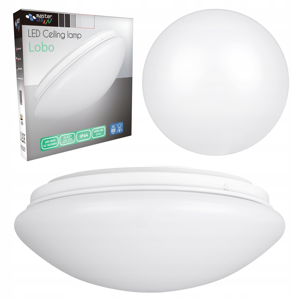Plafon LED lampa sufitowa E27 panel sufitowy natynkowy łazienkowy Sufitowy okrągła biała oprawa oświetleniowa, maks. 6 w