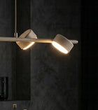 Beżowa Lampa Wisząca Żyrandol Zwis Gx53 Ecru Mono 6-punktowa metalowa oprawa sufitowa do salonu i jadalni, 30 w