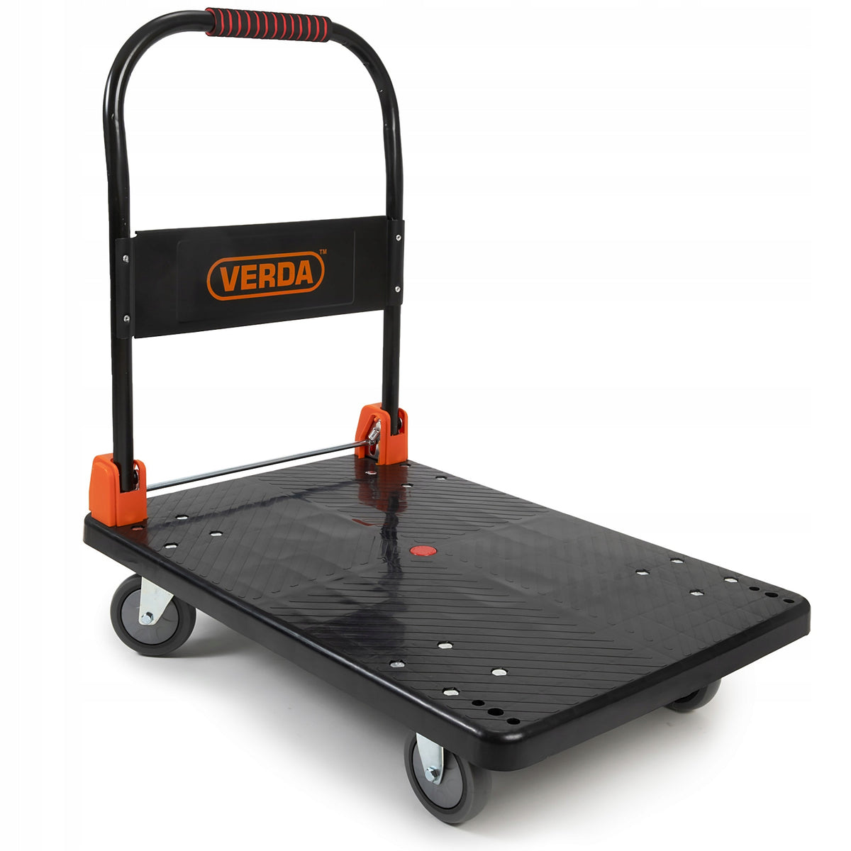 Wózek transportowy platformowy magazynowy platforma transportowa składany do przewożenia towarów, udźwig 300 kg, 1 półka