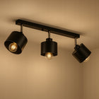 Lampa sufitowa wiszaca kinkiet sufitowy żyrandol 3x E27 oprawa loft czarna oświetlenie wewnętrzne, 3-punktowa, z