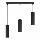 Lampa Sufitowa wisząca LED Tuba Czarna LEDLUX nowoczesna Gu10 MODERN oprawa metalowa 3-punktowa do salonu kuchni jadalni
