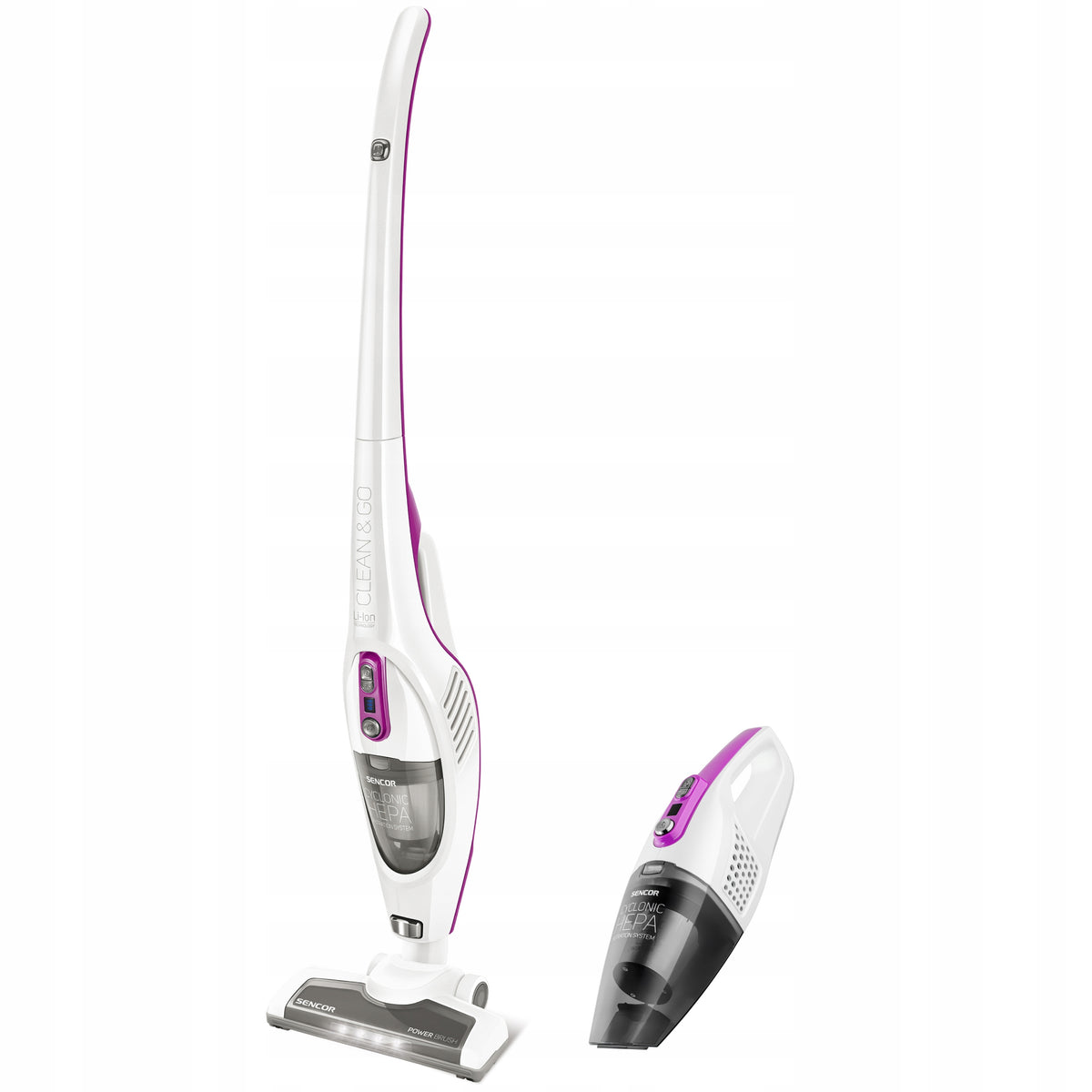 Odkurzacz pionowy 2w1 hepa 2 moce ssania 2200 mAh 35 MIN Sencor SVC 7814VT 110 w 2.8 kg
