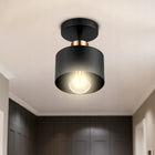 Lampa wisząca sufitowa plafon LED retro edison oprawa metalowa czarna, gwint E27, 1 źródło światła, do salonu lub