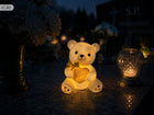 Figurka led znicz MIŚ świecący serce ozdoba na grób dziecka lampka nagrobna lampion cmentarny dla najmłodszych