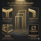 Stojak na ręczniki złoty metalowy loft 3-RAMIENNY spawany stabilny polski wieszak łazienkowy wolnostojący do suszenia