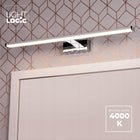 Lampa łazienkowa LL WALL LAMP LED kinkiet nad lustro 15W 80cm NW oprawa ścienna przy umywalce, srebrna, z tworzywa