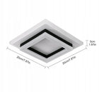 Lampa Sufitowa Plafon LED Kwadratowy Czarny Nowoczesny 24W 3000K 2350lm do pokoju, ciepła barwa światła, zintegrowane
