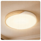 Lampa Sufitowa LED Veluma Plafon Premium Okrągły Drewniany 30W 3000K 3300lm oprawa do salonu sypialni, ciepła barwa