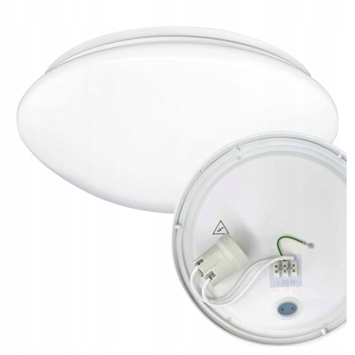 Plafon na żarówkę okrągły biały daisy riva E27 do LED GXDS302v2 greenlux oprawa sufitowa do wnętrz, maks. 15 w