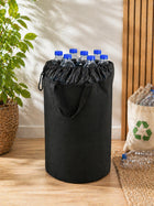 Torba kosz na butelki plastikowe PET ściągany worek recykling pojemny XL pojemnik do segregacji odpadów 100 l czarny