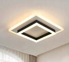 Lampa sufitowa LED plafon panel sufitowy czarny kwadrat natynkowy 24W oświetlenie do wnętrz, neutralna barwa światła