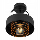Lampa sufitowa LED Wisząca plafon żyrandol loft edison LED E27 cooper czarna metalowa oprawa oświetleniowa, 1 punkt