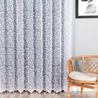 Firana żakardowa ZUZANNA 250x130cm z łukiem w kwiaty (gotowa) firanka biała do salonu, dekoracja okienna na żabki