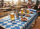 Obrus papierowy z tłoczeniem lnianym 118 CM x 6 M bawaria oktoberfest serweta jednorazowa na przyjęcie, nakrycie i