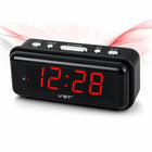Budzik elektroniczny zegar sieciowy duży wyświetlacz LCD alarm 24H czarny cyfrowy do sypialni biura domu z cyframi