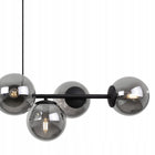 Lampa sufitowa żyrandol czarny do kuchni salonu pokoju glamour loft kule oświetlenie wiszące, 8 punktów świetlnych