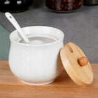 Cukierniczka CERAMICZNA pojemnik kuchenny do przechowywania cukru na cukier biała 250 ml, naczynie na słodzik, można