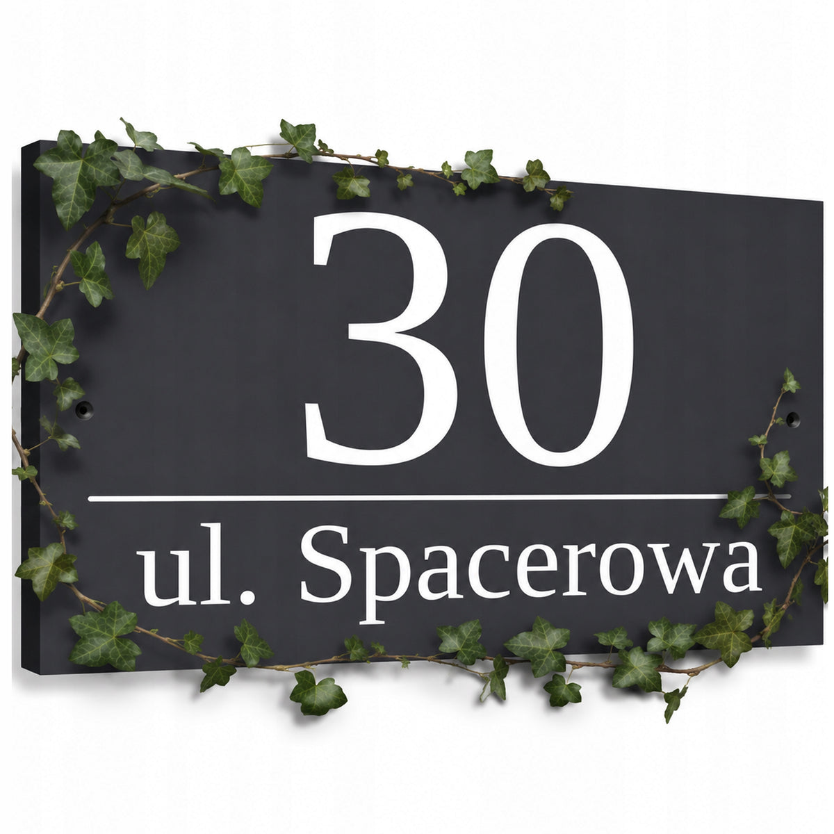 Tabliczka Adresowa Tablica Adresowa Duża - metalowa - druk UV numer domu oznaczenie posesji ze stali nierdzewnej 32x20