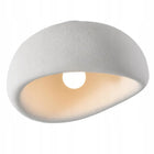 Lampa sufitowa nowoczesna 40cm 12W żarówka E27 styl japandi wabi-sabi wisząca, biały klosz z tworzywa, 1 punkt świetlny