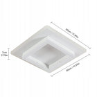 Lampa Sufitowa Plafon LED Kwadratowy Biały Natynkowy Nowoczesny 4500K 30W oprawa do salonu kuchni korytarza, neutralna