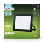 Naświetlacz LED Halogen 50W 5000LM 6500K IP65 Zewnętrzny Reflektor Lampa do ogrodu, na podjazd i elewację, zimne białe