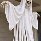 Kościotrup wiszący 116 cm biały duch dekoracja na Halloween ozdoba domu szkielet, straszak imprezowy, aranżacja wnętrza