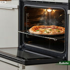 Blacha do pizzy tarty forma do pieczenia nieprzywierająca perforowana duża taca do wypieku z uchwytami, metalowa 29,5 cm