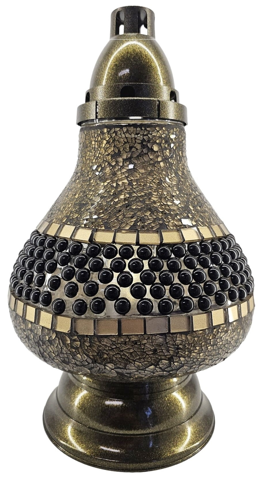 Ekskluzywny duży znicz Karafka Koral + świeca led lampion nagrobny, ozdoba na cmentarz, czas palenia ponad 75 h