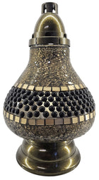Ekskluzywny duży znicz Karafka Koral + świeca led lampion nagrobny, ozdoba na cmentarz, czas palenia ponad 75 h