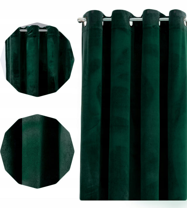 Zasłony welurowe zasłona welurowa na przelotkach grube velvet welur 140X250 zaciemniające do salonu i sypialni, gładkie, na kółkach