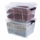 Pojemnik HomeBox 31 L do przechowywania z pokrywą pudełko plastikowe, organizer uniwersalny, bezbarwny, 36,5 x 47 x 7,5