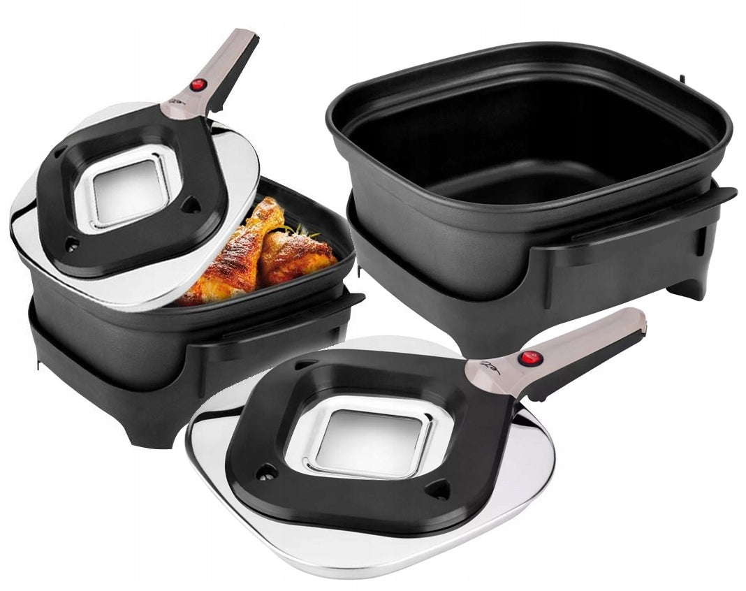 Prodiż garnek elekryczny grill ETA pacenka 4,3l do pieczenia ciast, duszenia warzyw, smażenia mięsa i ryb, pokrywa z