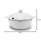 WAZA PORCELANOWA Z POKRYWKĄ BIAŁA DO ZUP 2.4 L OKRĄGŁA TRAGAR terina na rosół i krem, naczynie stołowe 23 cm
