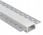 Profil Aluminiowy LED Podtynkowy Szeroki 20mm Wpuszczany Płyt kg regips 2m listwa do taśmy oświetleniowej, montaż w